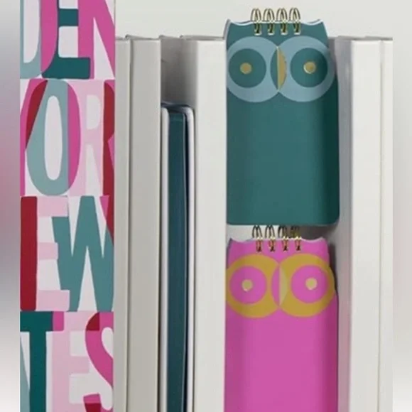 Kate Spade Owl Notebooks Set of 3 Notepads Work from Home Office Supplies NWT - Picture 3 of 6